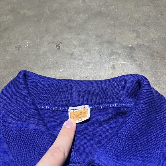 Vintage 50s Kiskiminetas Springs School Purple Polo Shirt - Picture 4 of 4